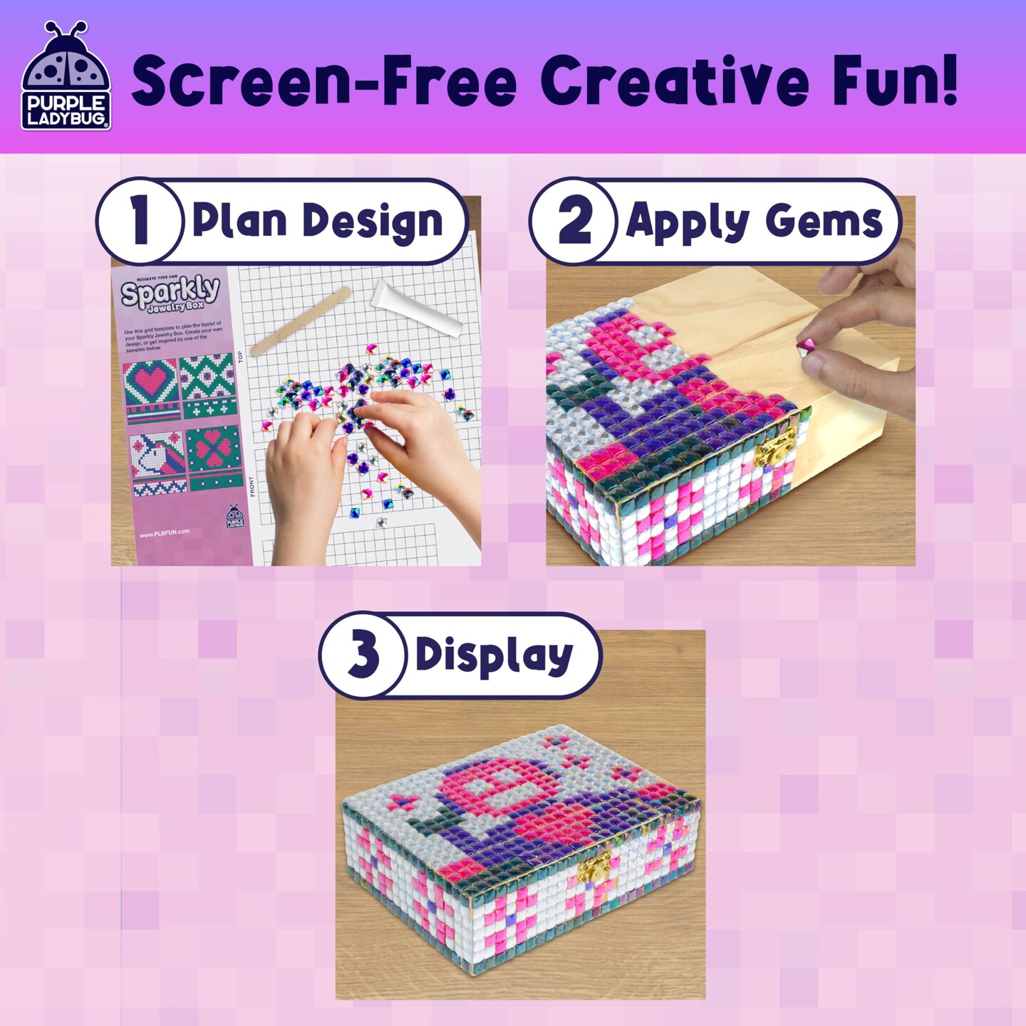 Jewelry Box Craft for Girls 8-12 6-8 - Birthday Gift for 7 8 9 10 11 12 Year Old Girl, Fun Mosaic Arts and Crafts for Kids Ages 8-12, Girls Toys 8-10