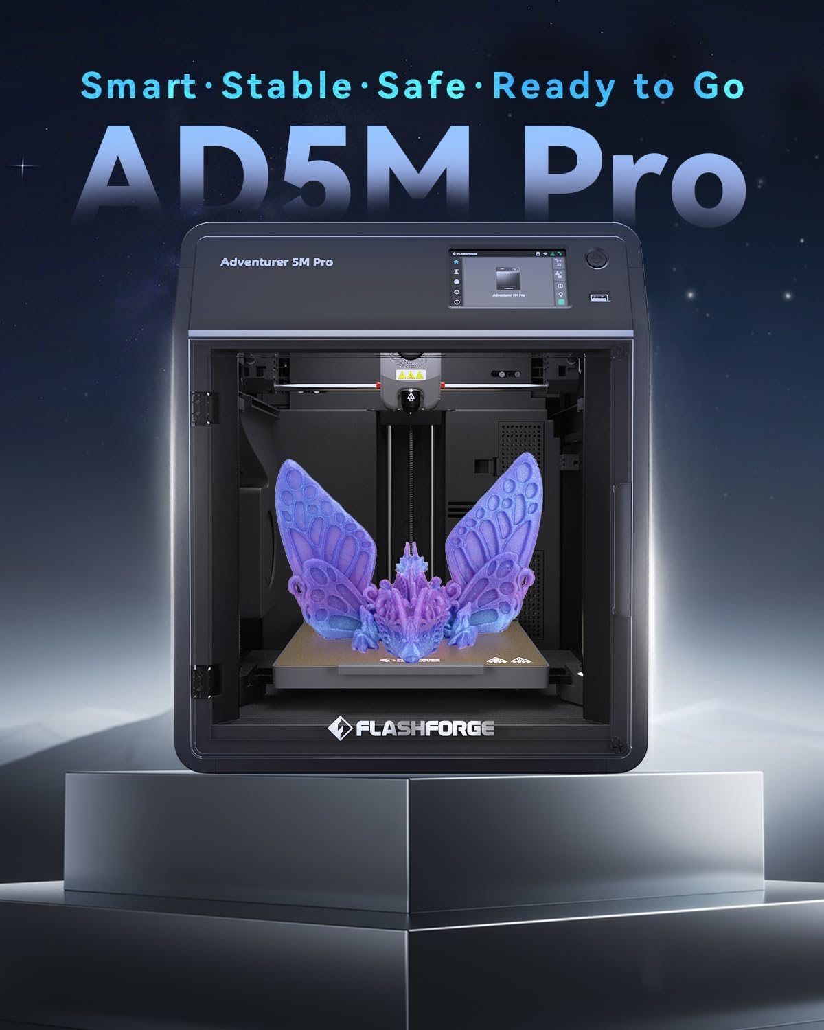Flashforge Adventurer 5M Pro 3D Printer, Enclosed CoXY Metal