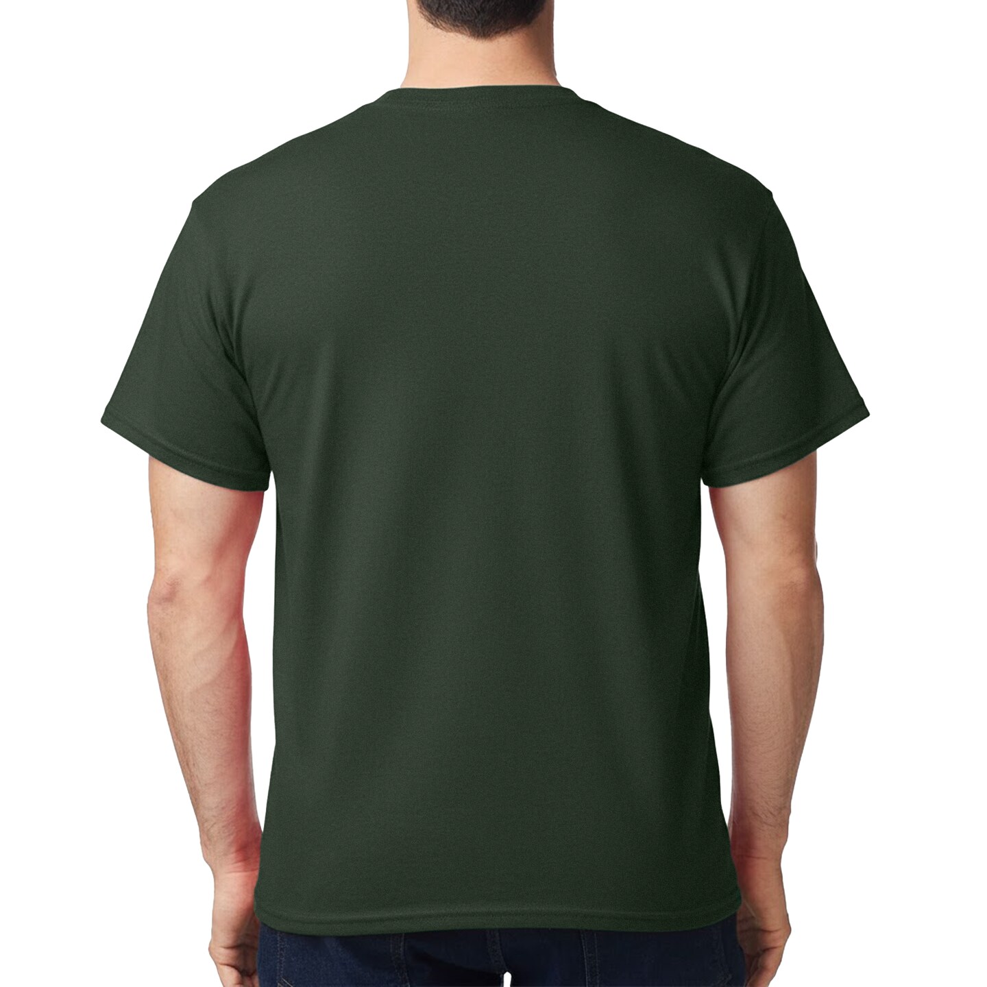 Gildan Heavy Cotton Unisex T-Shirt 5000, Forest Green, 10 Pack for DIY & Screen Printing