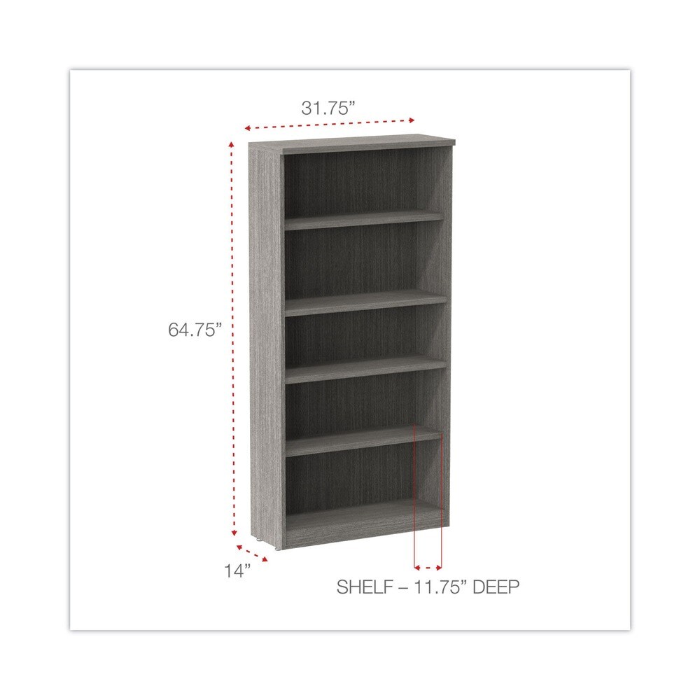 Alera 31.75 in. x 14 in. x 64.75 in. Valencia Series 5 Shelf Bookcase