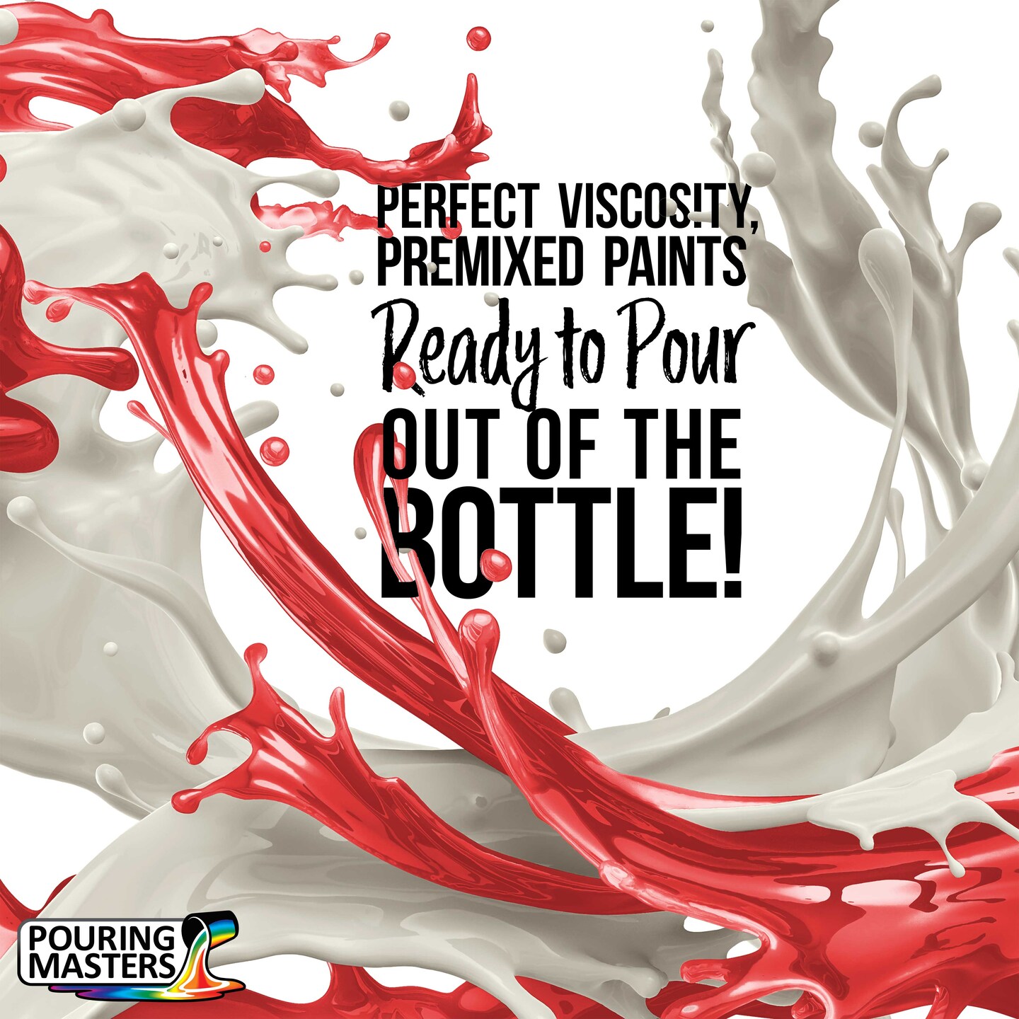 8-Color Ready-to-Pour Acrylic Pouring Paint Set, with Silicone Oil & Gloss Medium, 8oz Bottles, Pour Paint Supplies for Canvas & Crafts