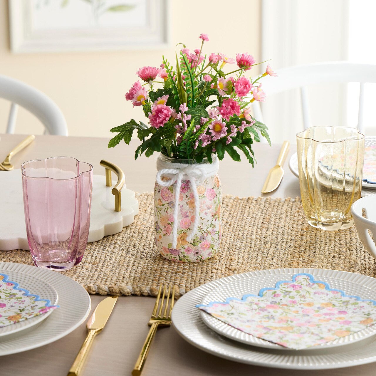 Balloons with Bows Demos + Decoupage Mason Jar with Floral