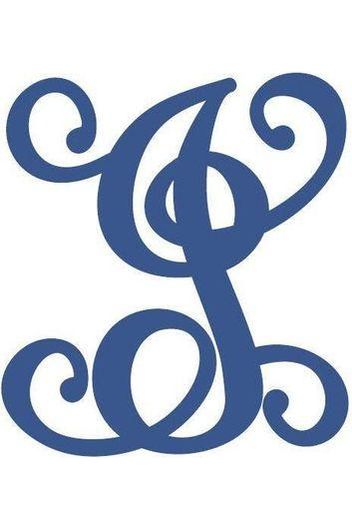 Vine Monogram Script Letter - Unfinished Wood
