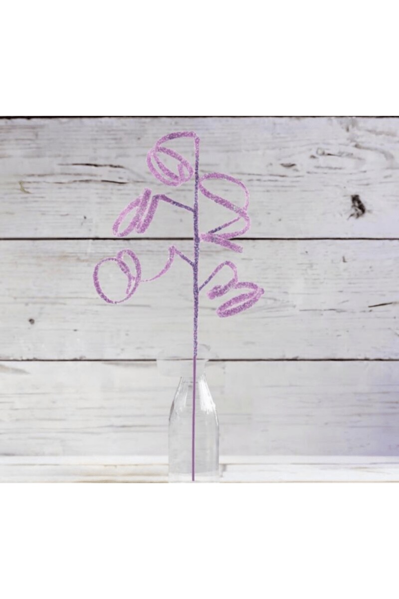 39&#x22; Iridescent Curly Hanging Spray: Lavender