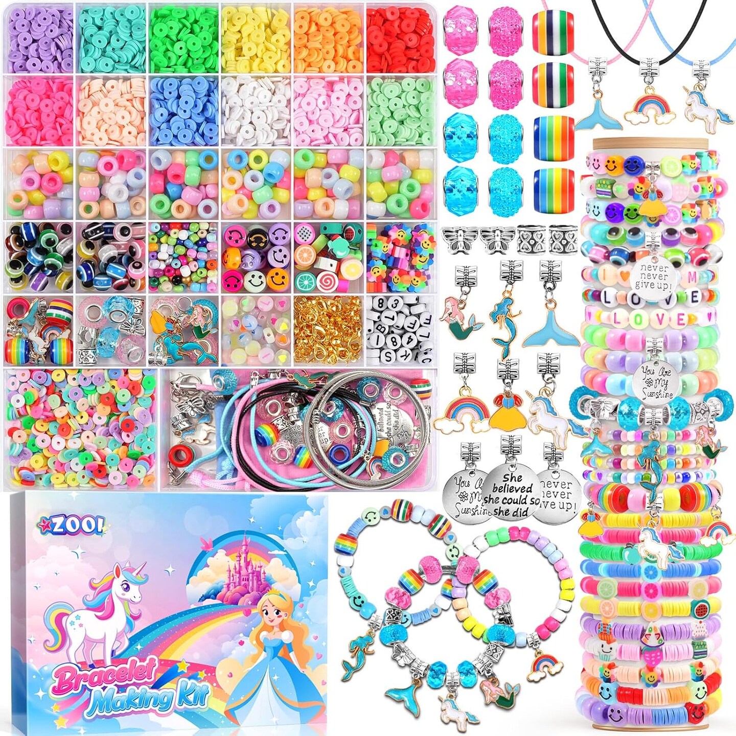 Bracelet Making Kit for Girls (Blue) 7.09 x 10.43 x 0.67 inches