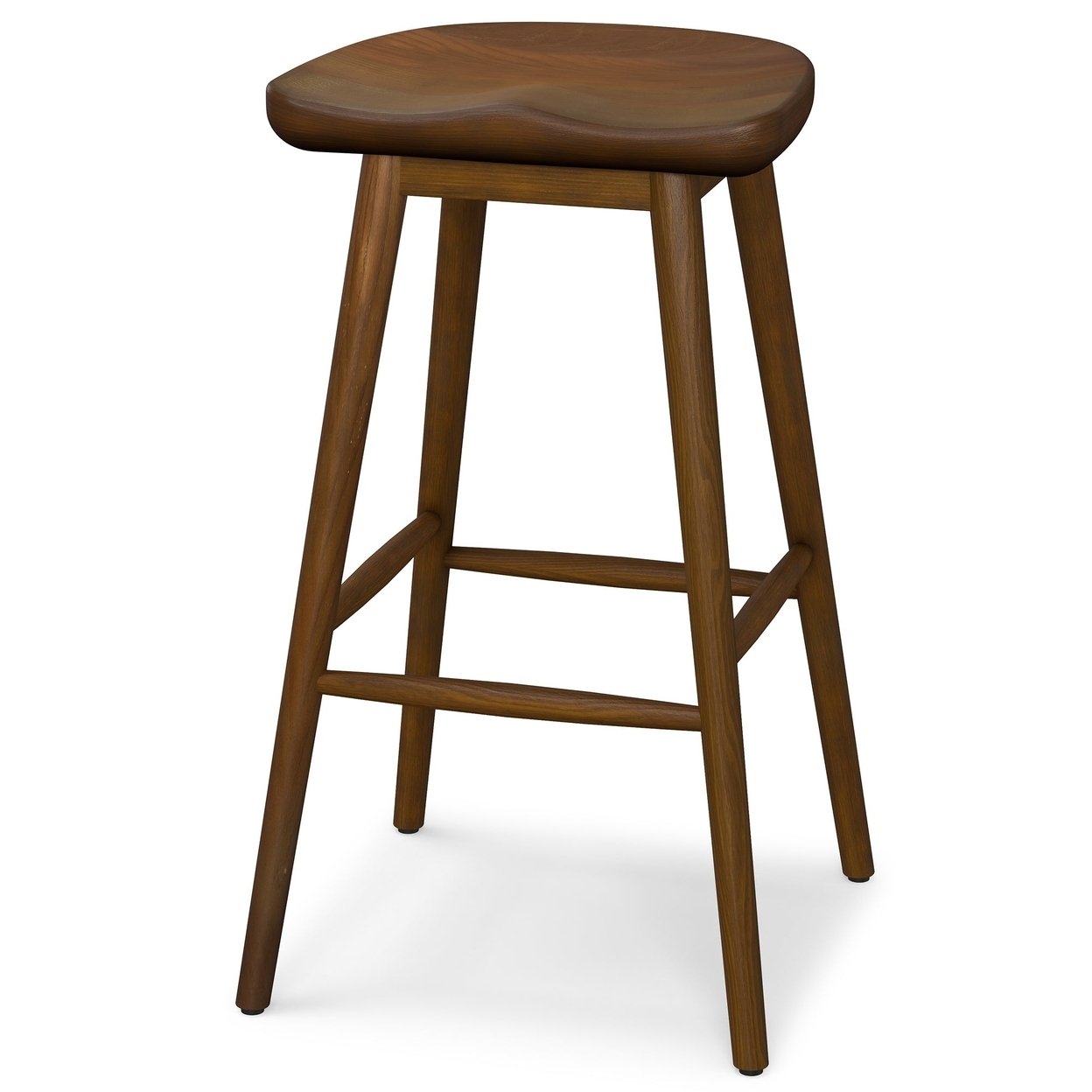Teagan Bar Stool Vintage Design Wood Seat Solid Base Industrial Kitchen Furniture