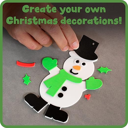 Christmas Crafts - Create Your Own Christmas Characters - Set of 4 - Magnets and Christmas Tree Decorations