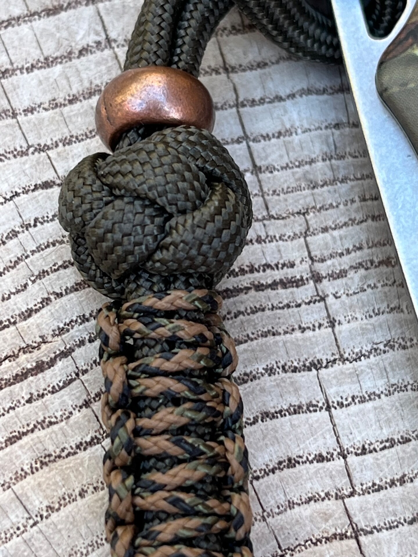 Warrior Tribal Chief Paracord Bead EDC Knife Lanyard with
