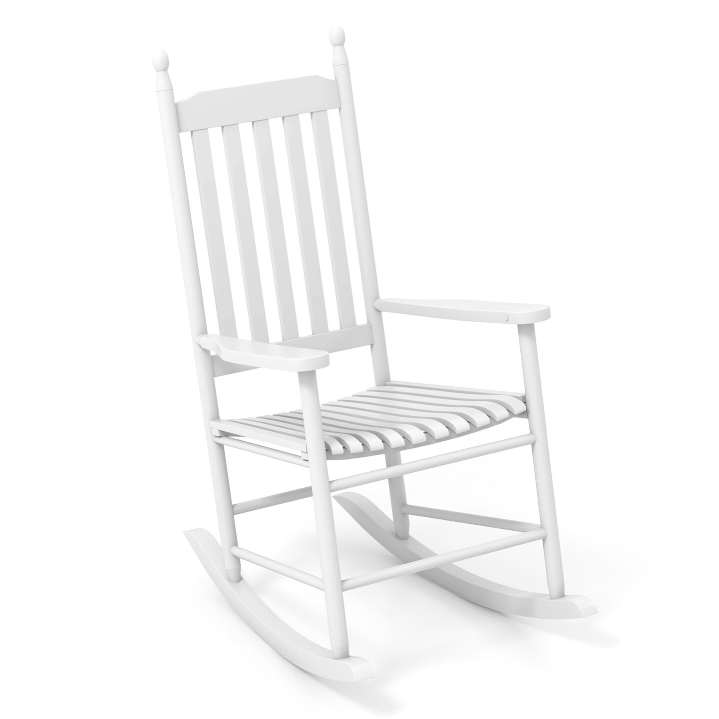 Acacia Wood Rocking Chair with Ergonomic Seat &#x26; Gentle Rocking Motion