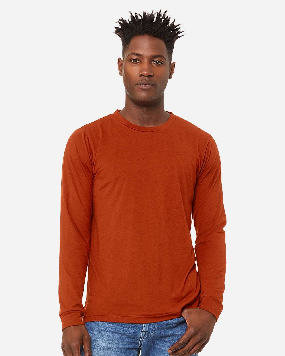 BELLA + CANVAS UnisexTriblend Crewneck Long Sleeve T-Shirt For Everyday Wear