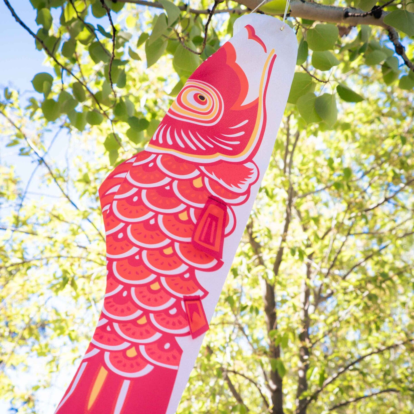 In the Breeze 5124 - 24 Inch Pink Koi Fish Windsock - Outdoor Koi Decoration - Carp Windsocks