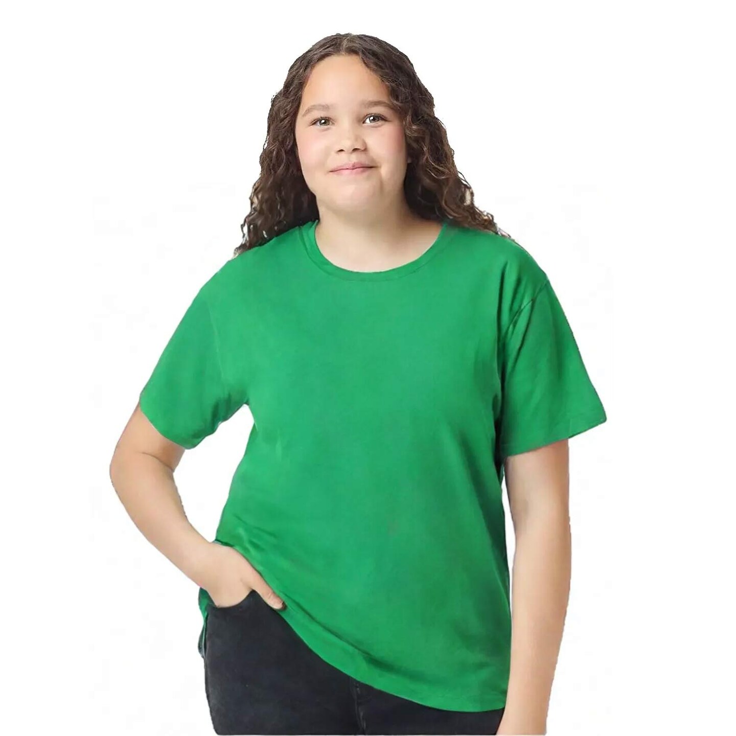 Gildan Heavy Cotton Youth Crew Neck Short Sleeve T-Shirt Kids Basic Tee for Everyday Comfort