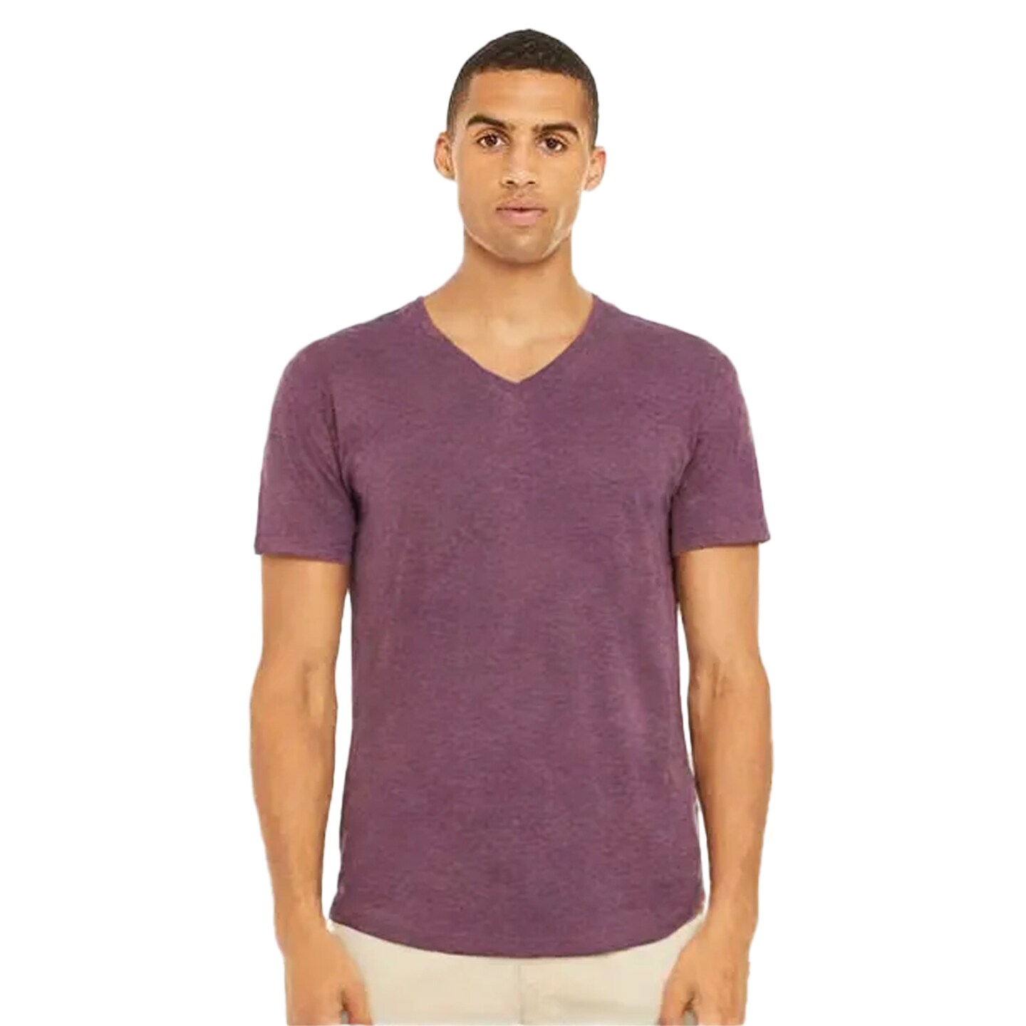 BELLA + CANVAS Triblend V-Neck Tee Soft Lightweight Unisex Retail Fit Everyday Wear Shirt
