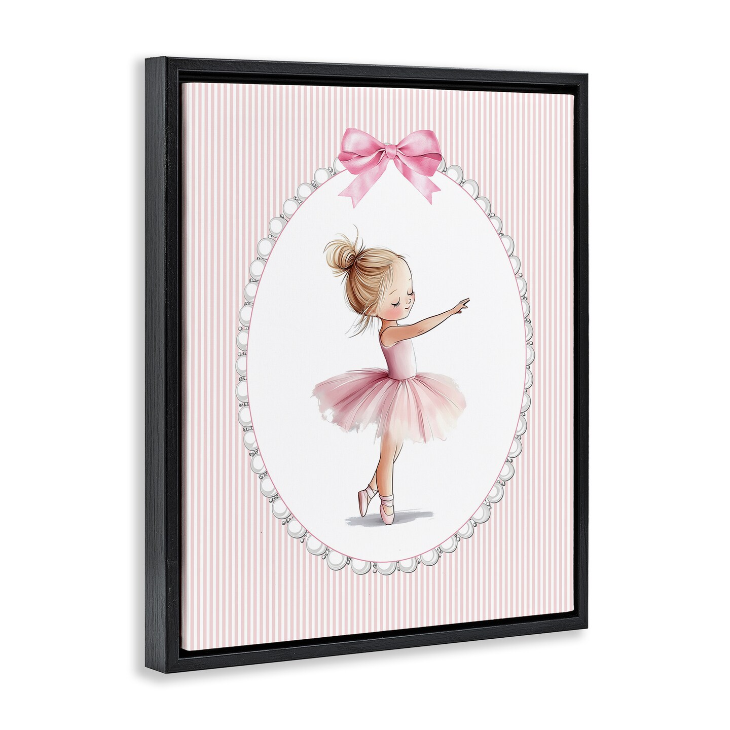 Stupell Industries Blush Pink Ballerina Floating Frame, design by Christine Simpson Art
