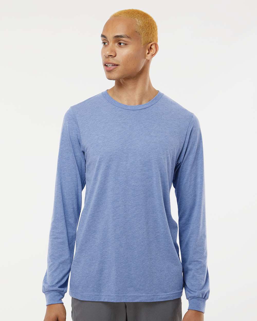 BELLA + CANVAS® Unisex Triblend Long Sleeve Tee Lightweight Retail Fit Airlume Blend Everyday Casual Shirt