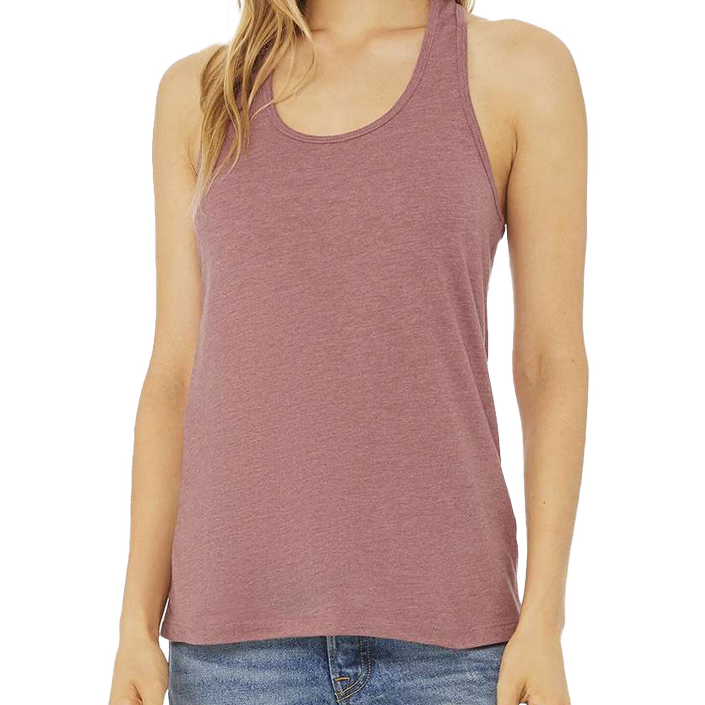 BELLA + CANVAS Women's Jersey Racerback Tank, Gym Workout Casual Tank Top