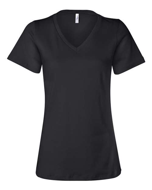 BELLA + CANVAS Women’s Jersey Short Sleeve V-Neck Tee – Casual Top