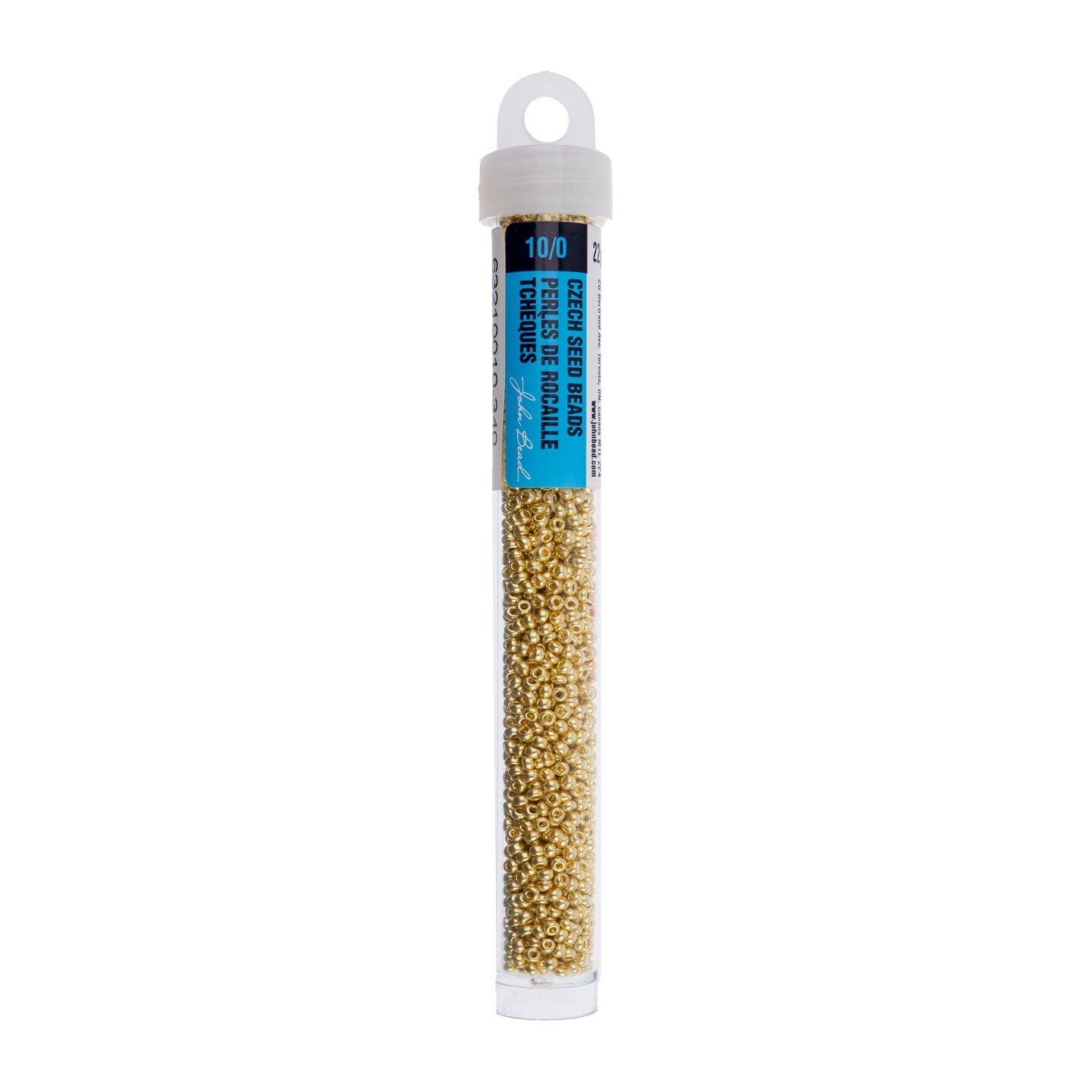 John Bead 10/0 Solgel Metallic Finish Czech Glass Seed Beads, 22g