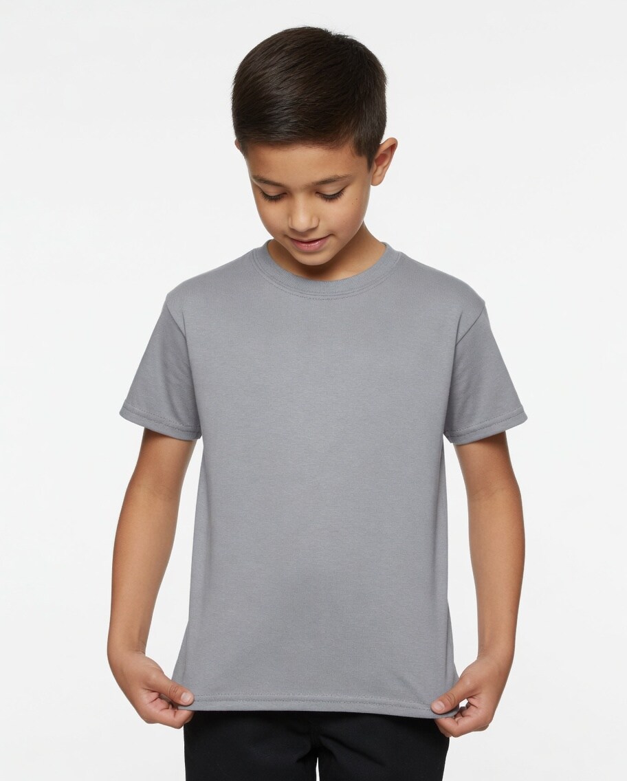 Gildan Youth DryBlend Crewneck Short Sleeve T-Shirt for School Wear Moisture Wicking Everyday Tee
