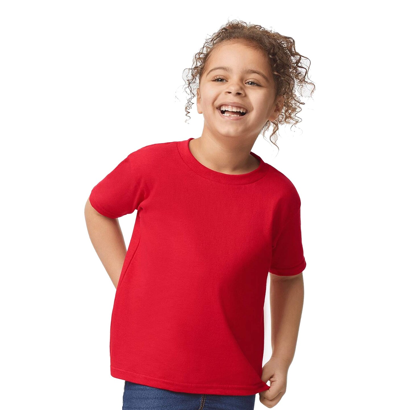 Gildan Heavy Cotton Toddler Crewneck Short Sleeve Tee Soft Unisex Kids Basic Shirt for Everyday Comfort