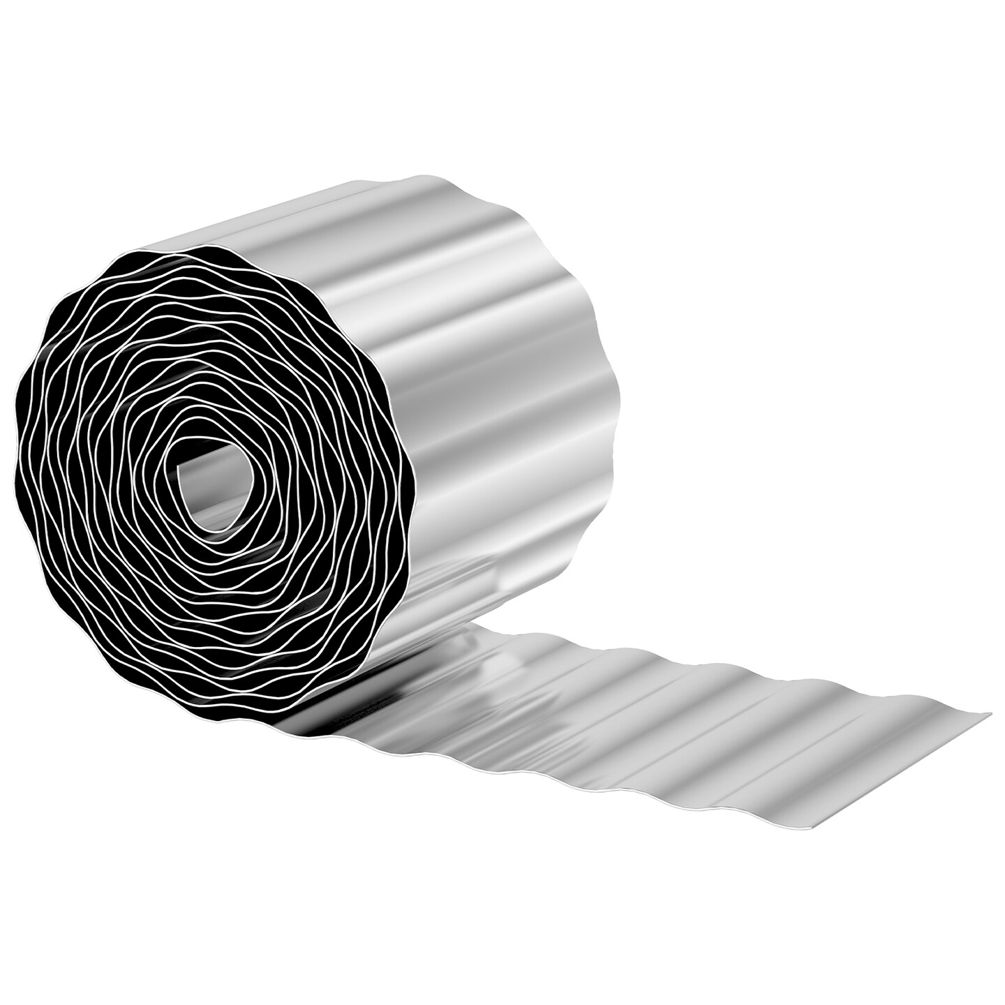 240" Galvanized Metal Garden Edging, 6" Tall Corrugated Landscape Border for Flower Beds & Pathways