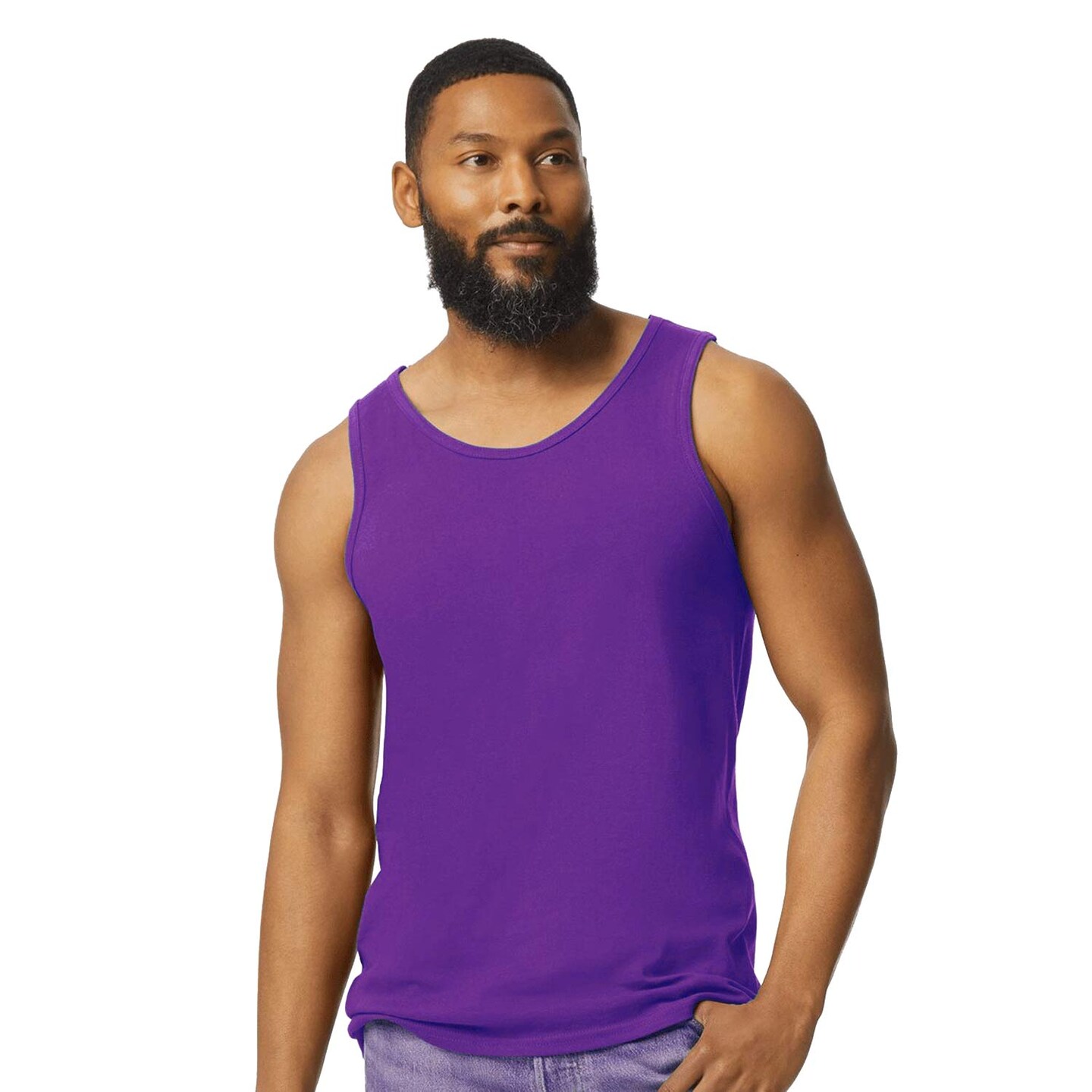Gildan Heavy Cotton Unisex Crew Neck Tank Top for Ready Print & Casual Cotton Sleeveless Shirt