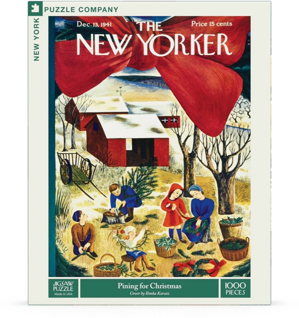 New York Puzzle Company Pining for Christmas 1000 Piece Piece Jigsaw Puzzle