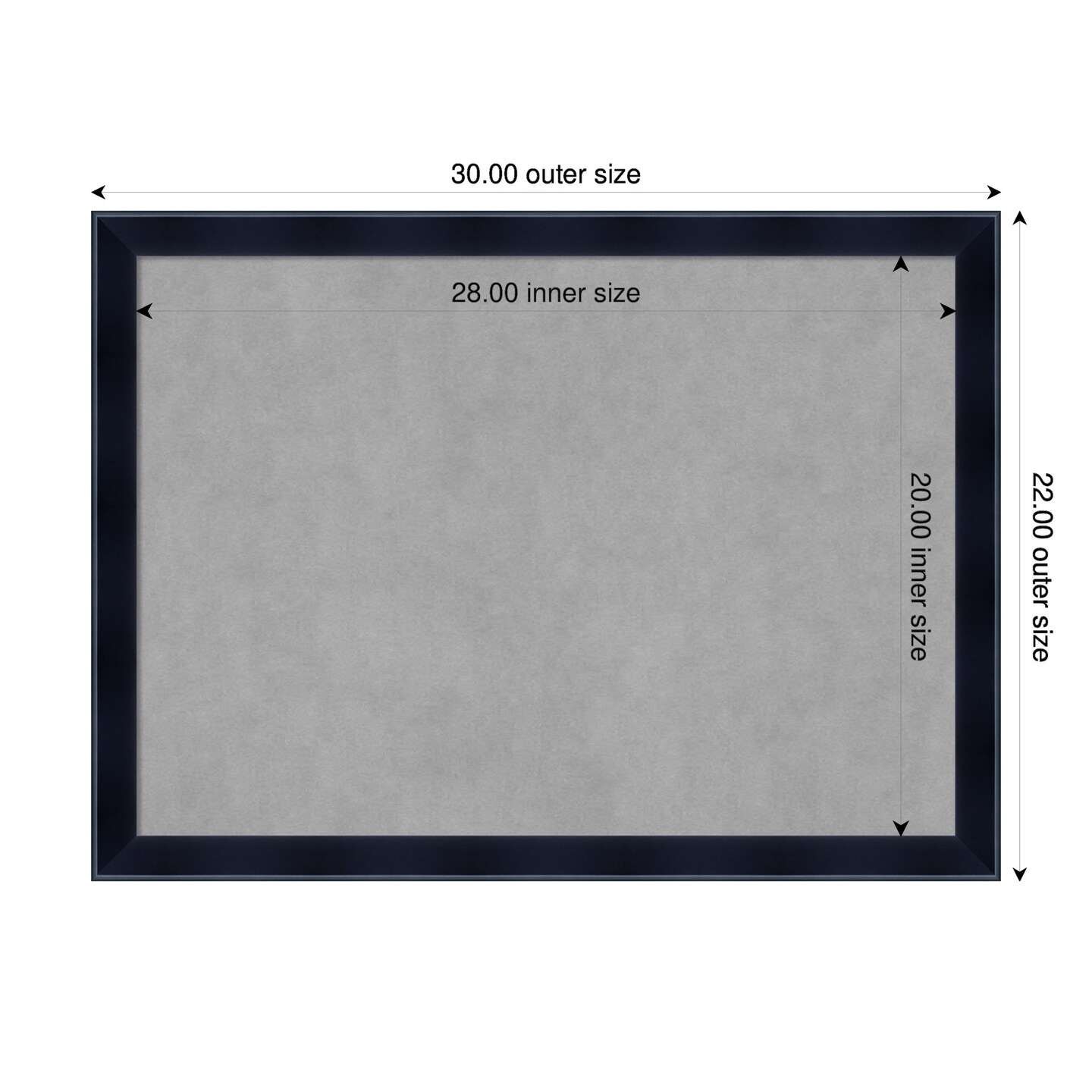Madison Black Wood Framed Magnetic Board
