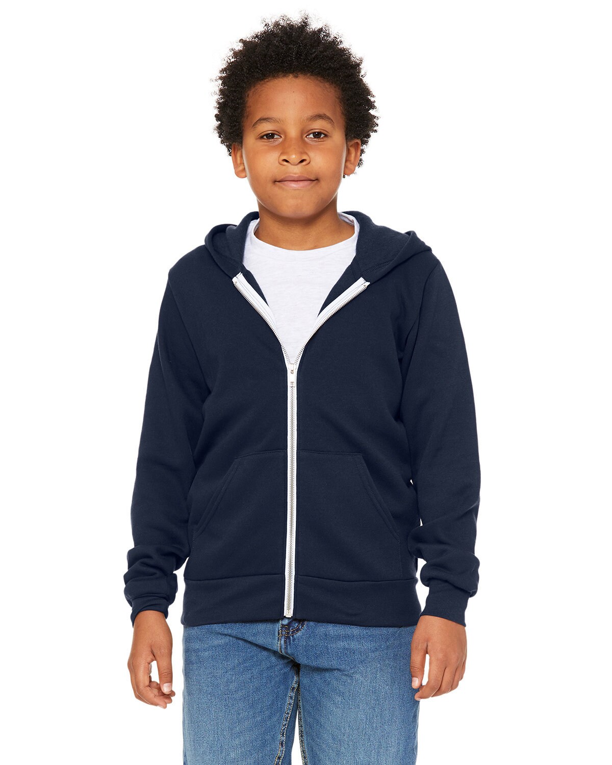 BELLA + CANVAS Youth Sponge Fleece Full-Zip Hoodie Free Shipping