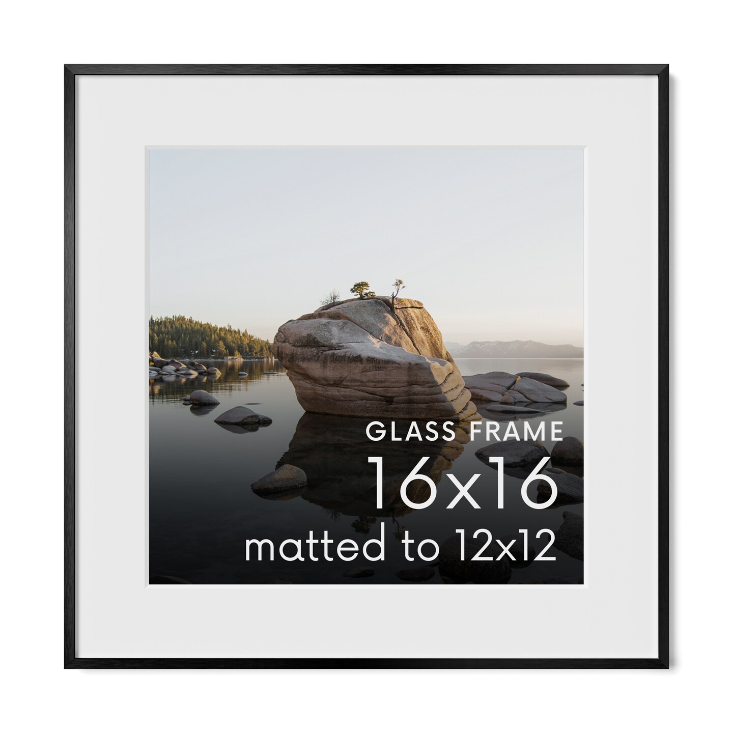 Haus and Hues Aluminum Glass and Matted Picture Frame