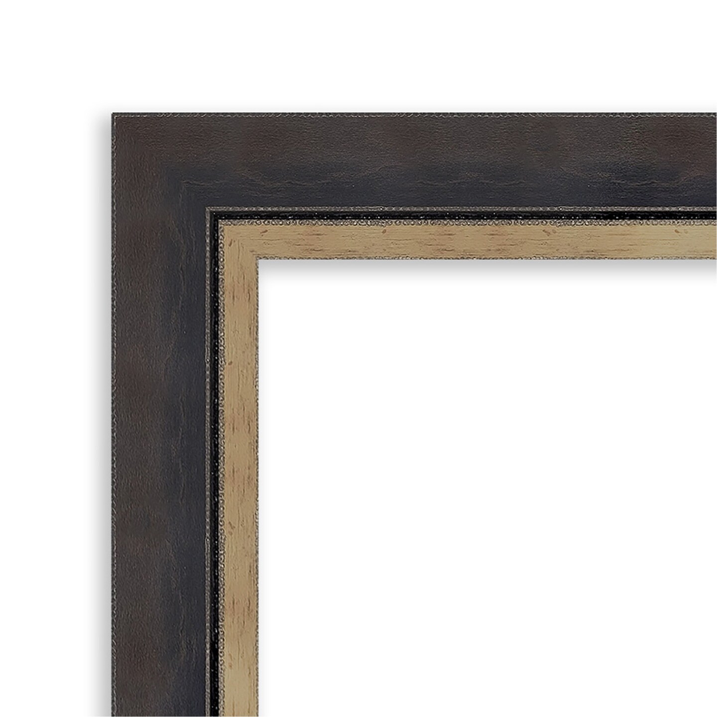Hammered Charcoal Tan Wood Framed Magnetic Board