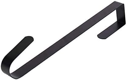 Sattiyrch 15" Wreath Hanger for Front Door Metal Over The Door Single Hook, Black(1)