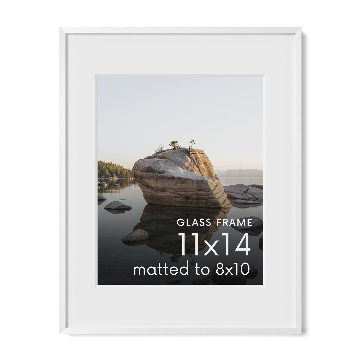 Haus and Hues Aluminum Glass and Matted Picture Frame