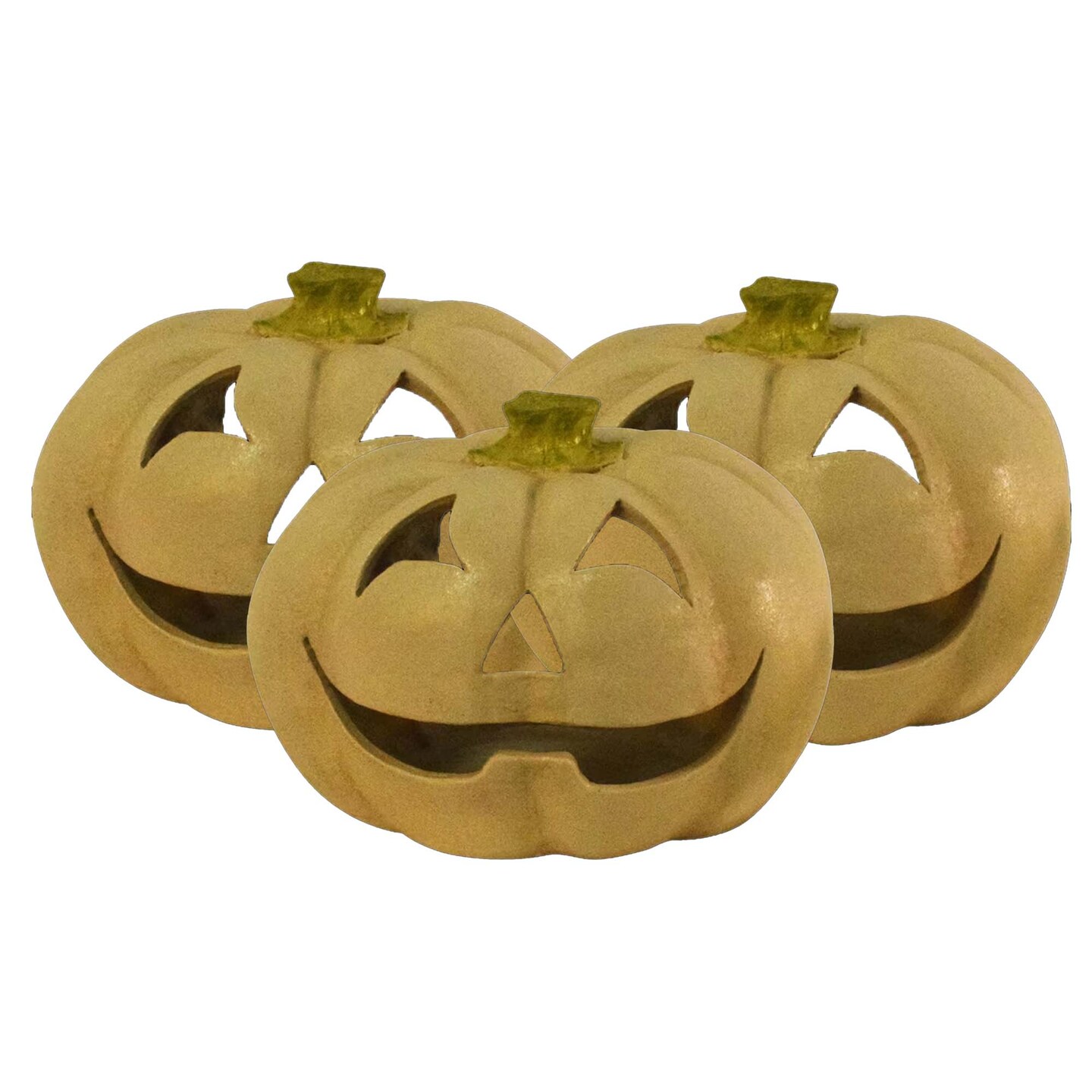10.5 Inch Tabletop Jack O Lantern Halloween Light Orange Pumpkin Decor