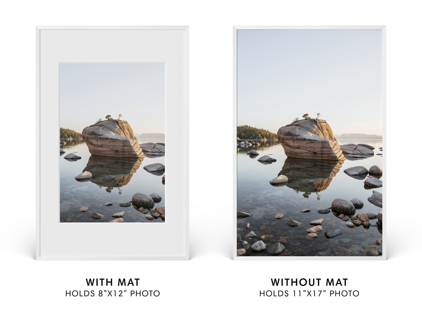 Haus and Hues Aluminum Glass and Matted Picture Frame