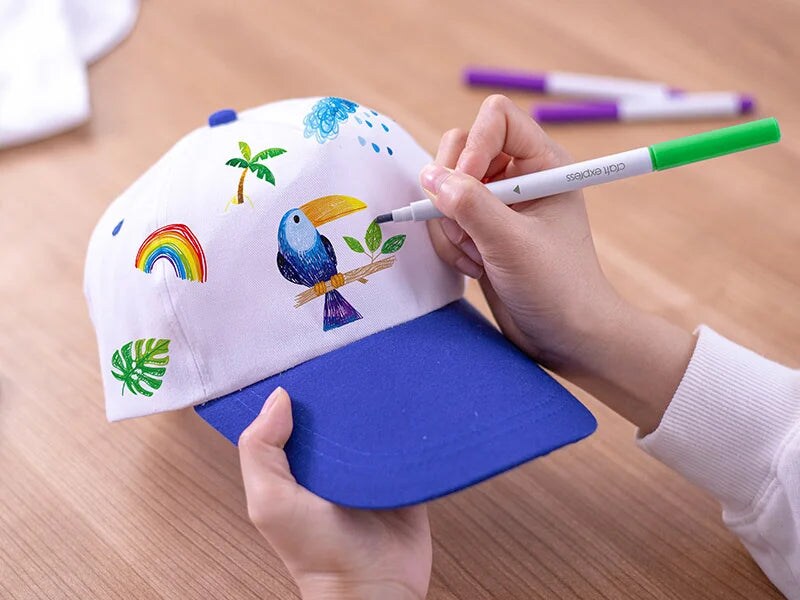 Craft Express 18 Pack Joy Fabric Markers – Assorted Colors for DIY Fabric Projects