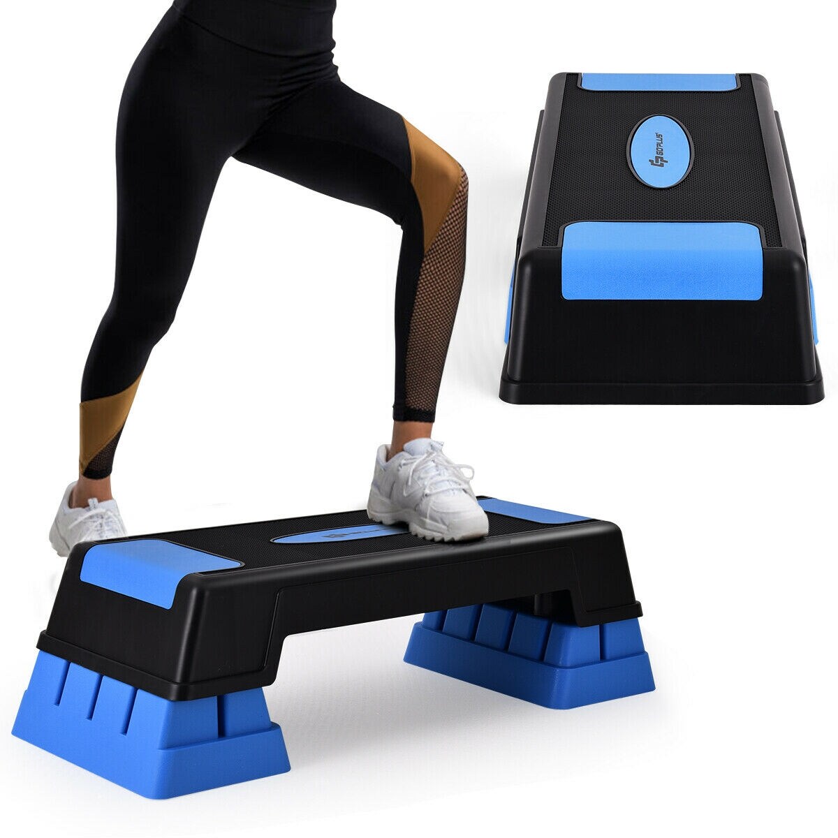 Multi-Purpose Aerobic Exercise Stepper Trainer with 3 Adjustable Height Suitable for Home or Office Workout