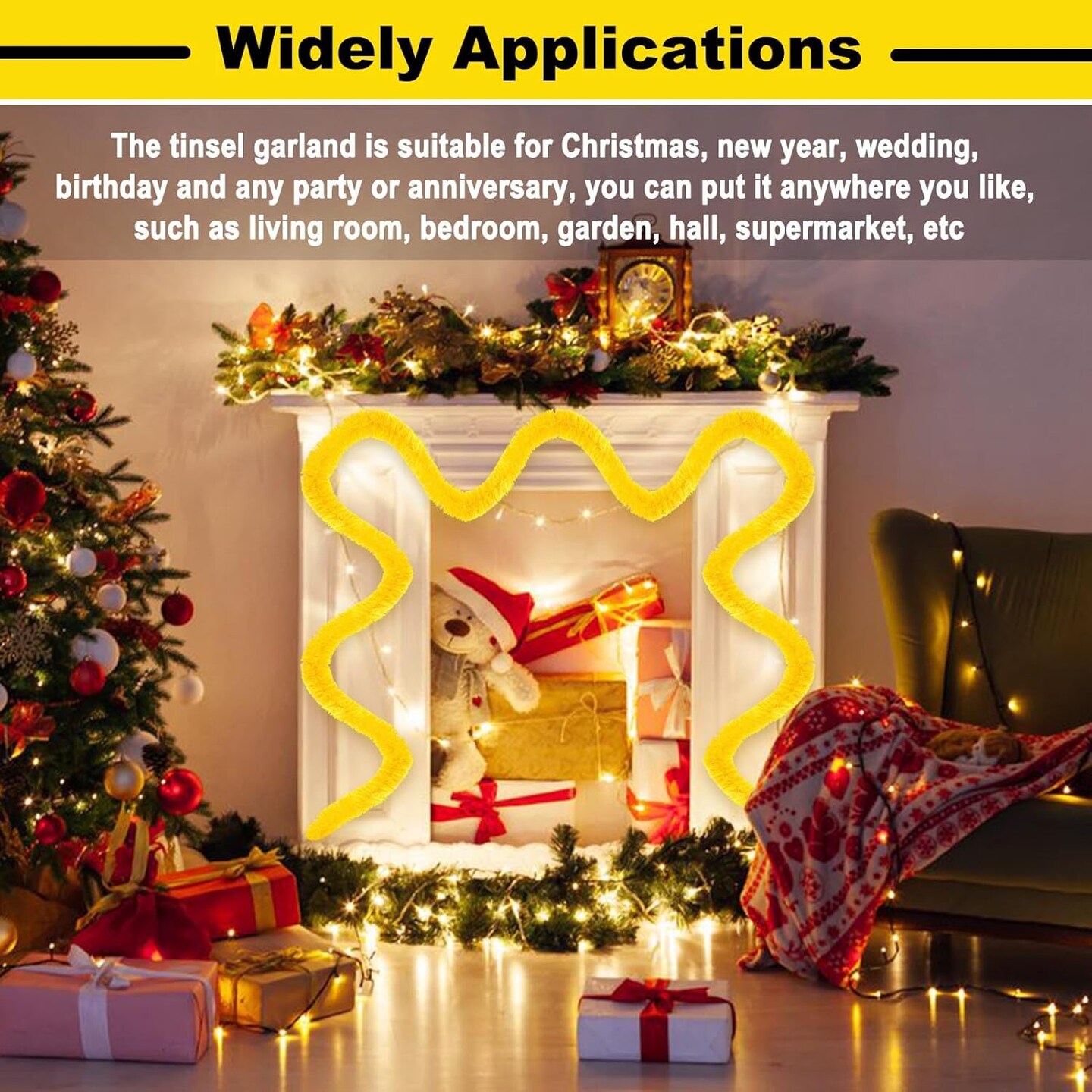 wist Tinsel Garland Backdrop Party Decorations