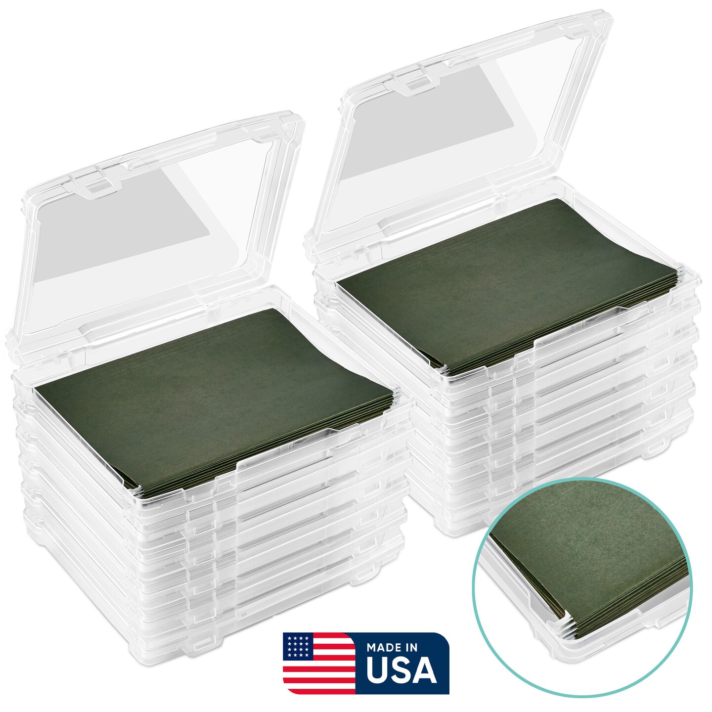 Sorbus Art Supplies Storage Containers - Clear Plastic Stackable ...