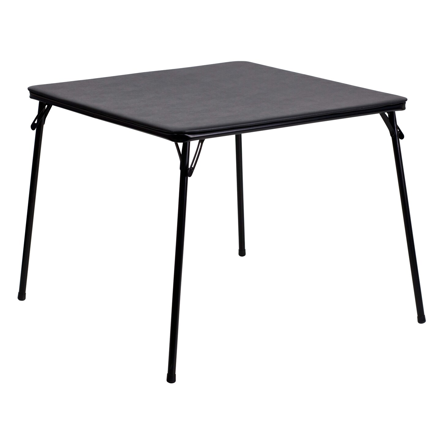 Emma and Oliver Foldable Card Table with Vinyl Table Top - Game Table - Portable Table