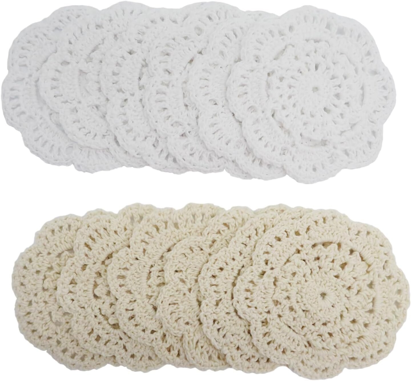 Doilies Cloth Lace Crochet Doilies Place Mats Round Handmade Cotton Placemats