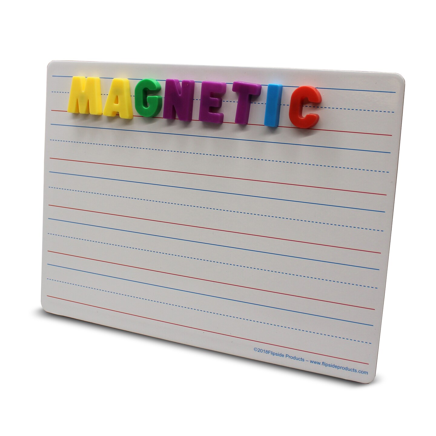Flipside Products 9" x 12" Magnetic Lined Two-Sided Dry Erase Boards 12 Pack, White Boards, Classroom Pack, Double Sided Lapboard For Class, Reusable For Group Participation, Bulk