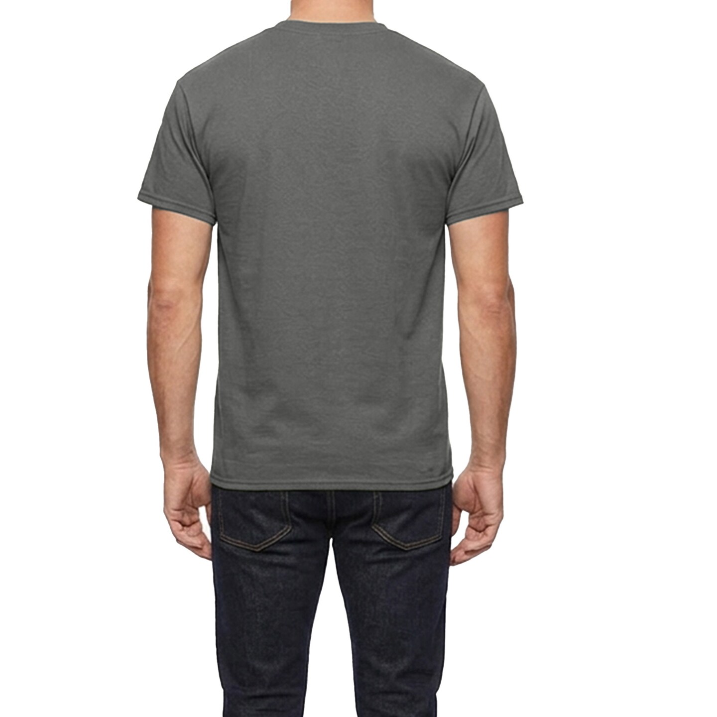 Gildan Adult's Craft & DIY Short Sleeve T-Shirt, Heavy Cotton Charcoal Crewneck Value Pack Tee
