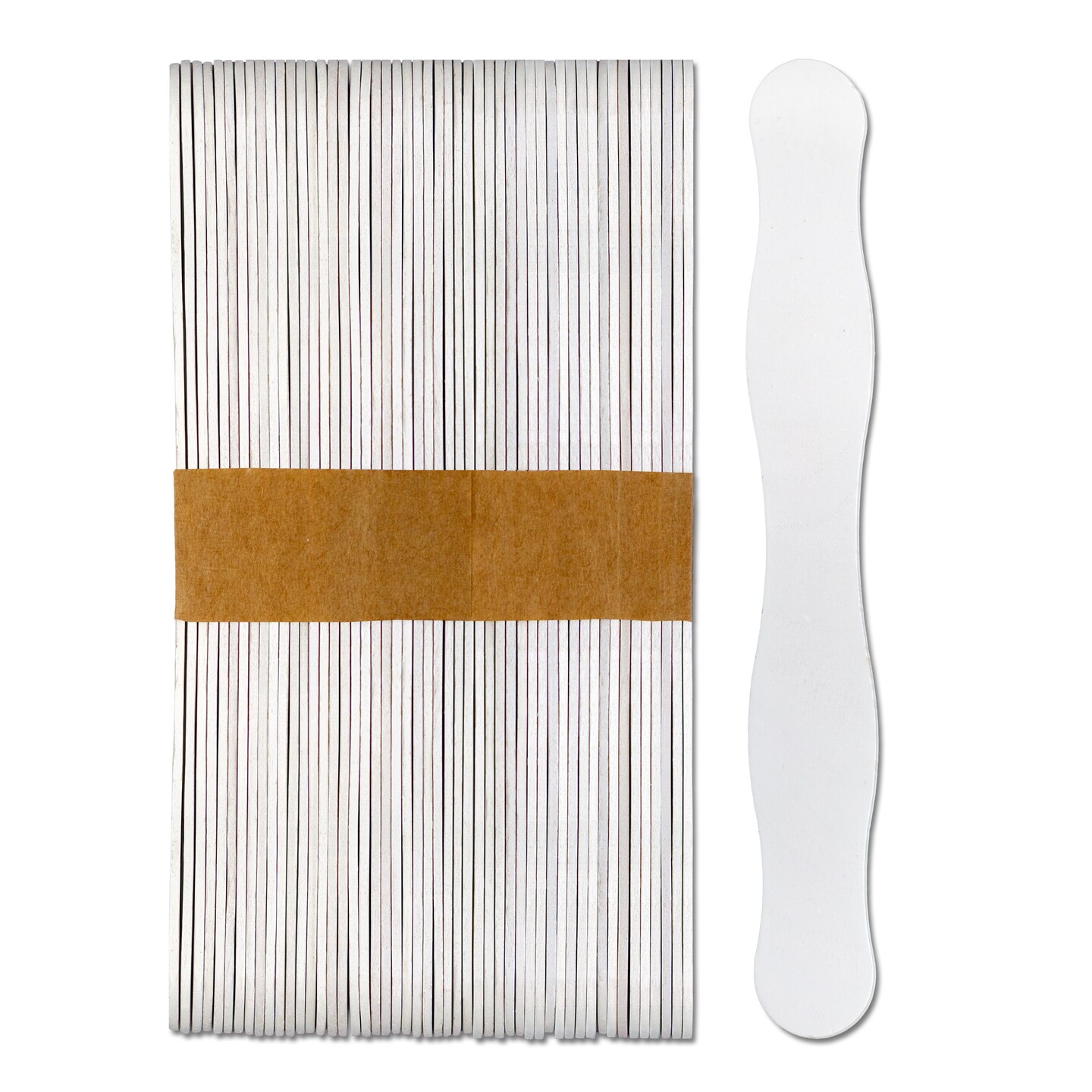 CraftySticks Wavy Wooden Fan Handle Sticks – 8 Inch Birch Wood for Crafts, DIY Fans, and Promotional Use, Natural
