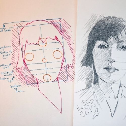 Art in August | Mapping Facial Proportions and Capturing Likeness