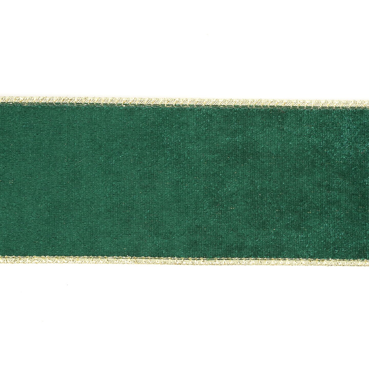 LaRibbons 4&#x22; - 2 1/2&#x22; Reversible Velvet/Lurex Wired Ribbon | 10 Yard Roll