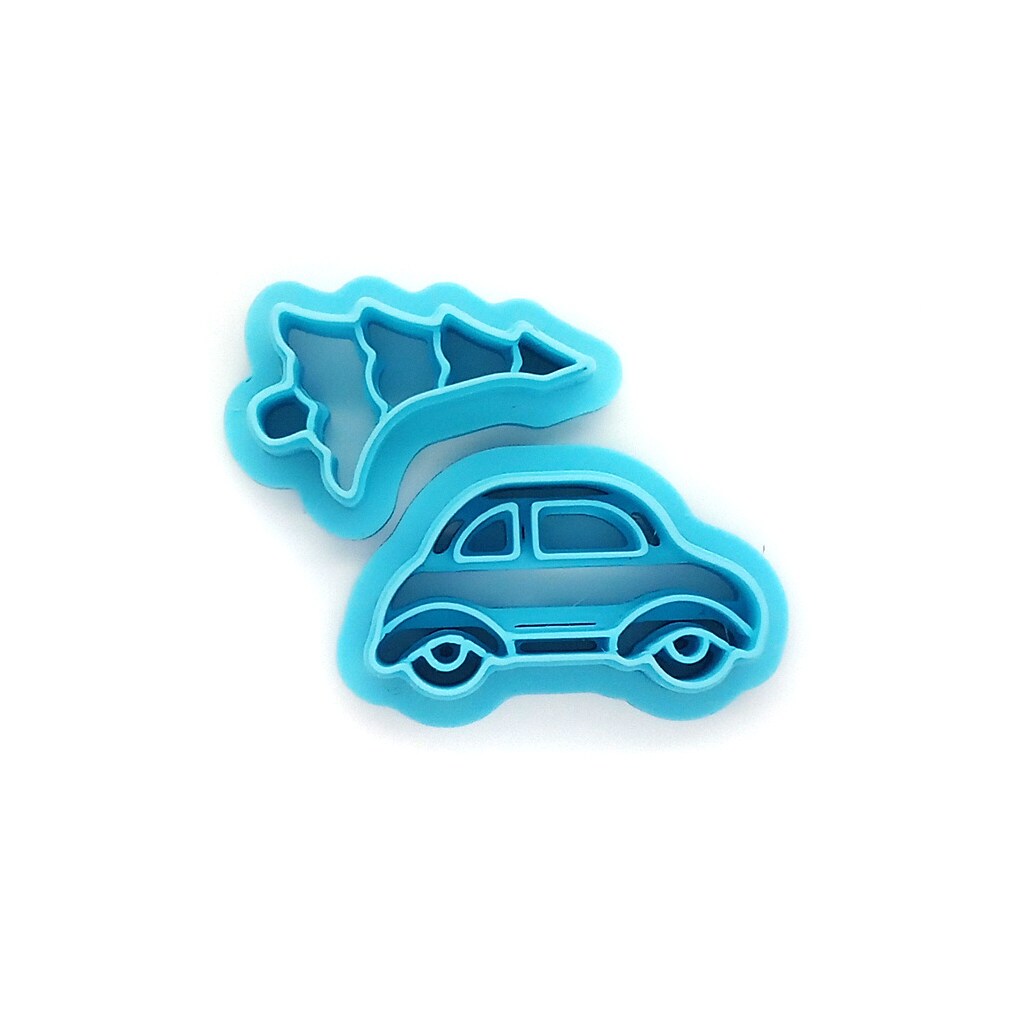 Christmas Tree with Car Clay Cutters, 2 pc, Adorabilities