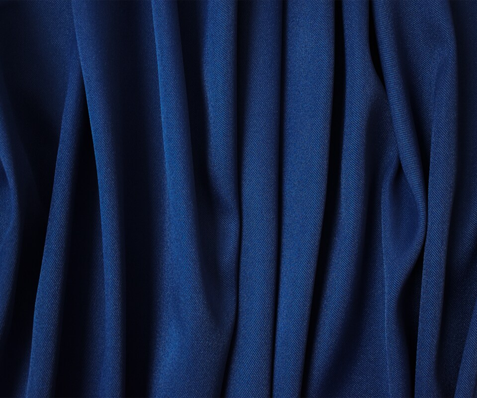 Dark Blue Poly Spandex Stretch Solid Stretch Lamour Woven Fabric By the Yard