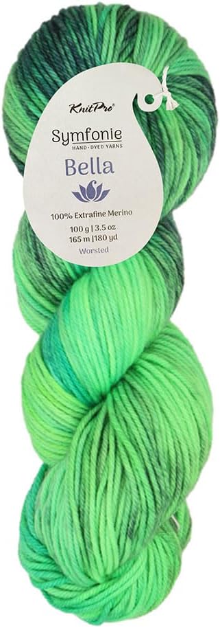 KnitPro Symfonie Premium Hand Dyed Yarn Merino Wool| Bella Variegated Colors