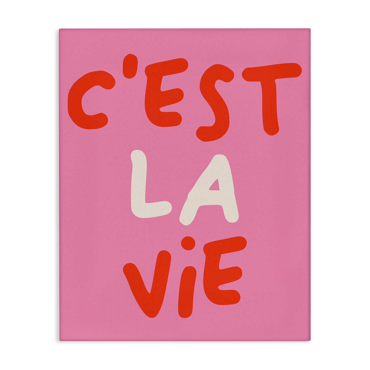 Stupell Industries C'est La Vie on Pink Canvas Design by House of Lulu